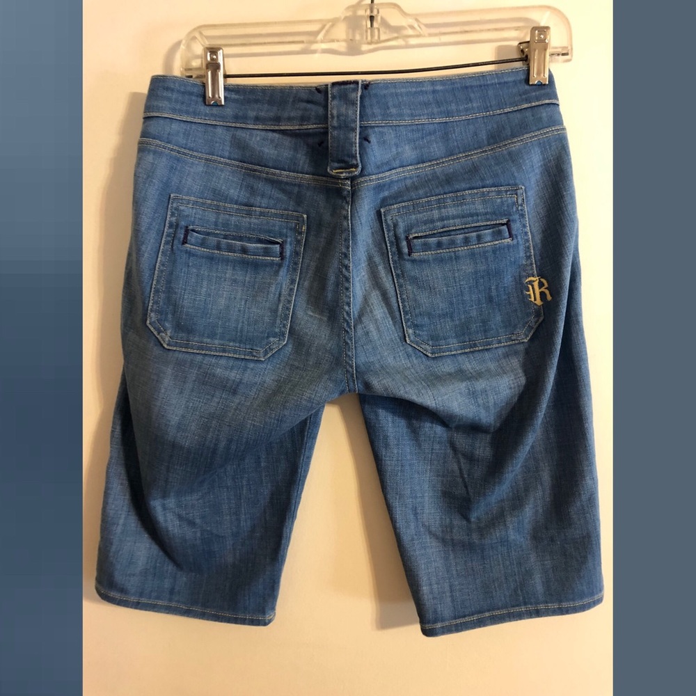 Dual Zipper Jean Shorts - Picture 3 of 5